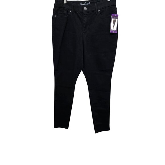 NWT Gloria Vanderbilt Women's Curvy Skinny Fit Mid-Rise Black Jeans Size 14 - Picture 1 of 6
